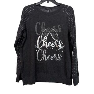 Women’s Cheers New Years Eve Sweatshirt NWT